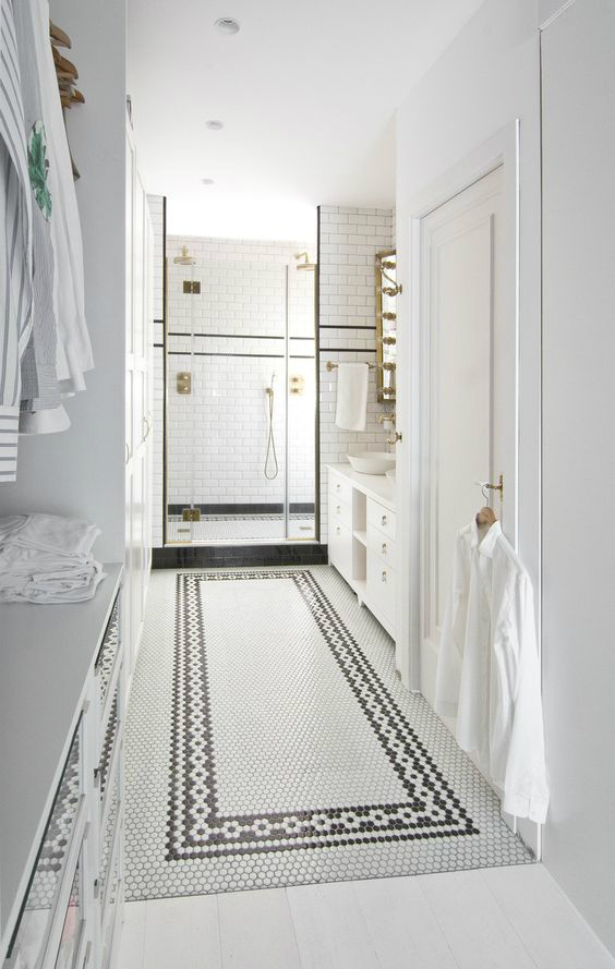 black-and-white-bathroom-with-walk-in-shower